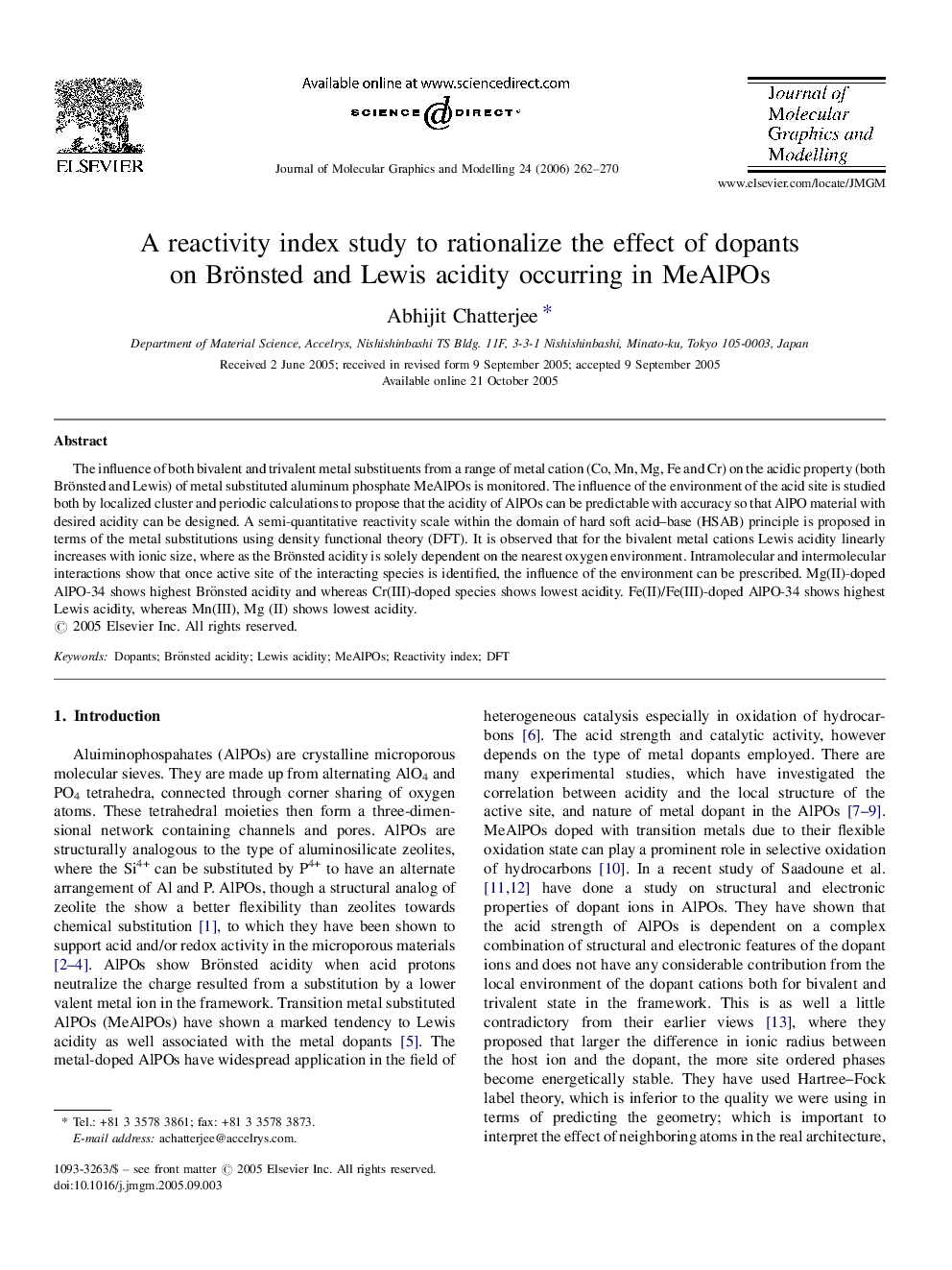 A reactivity index study to rationalize the effect of dopants on Brönsted and Lewis acidity occurring in MeAlPOs