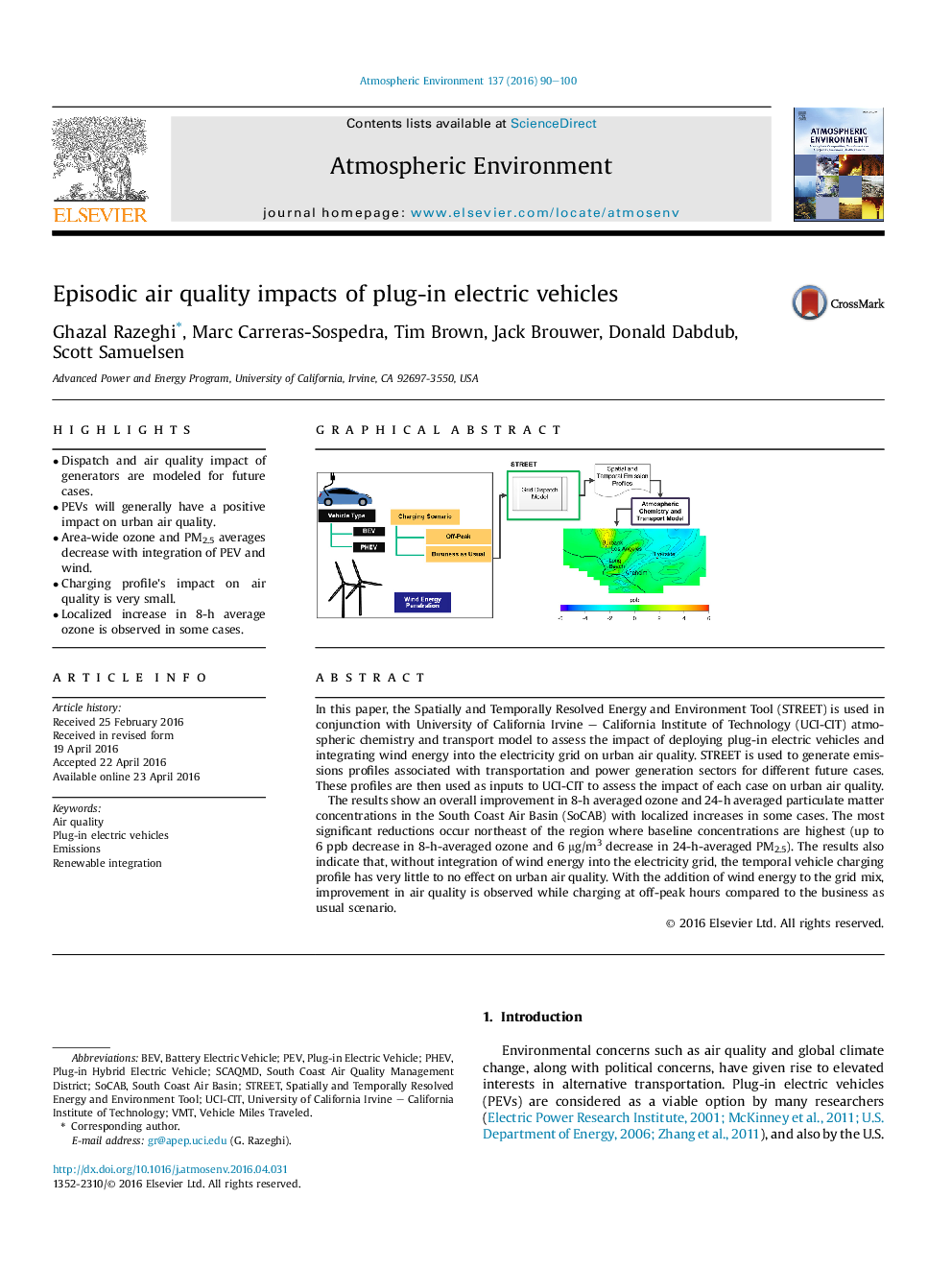 Episodic air quality impacts of plug-in electric vehicles