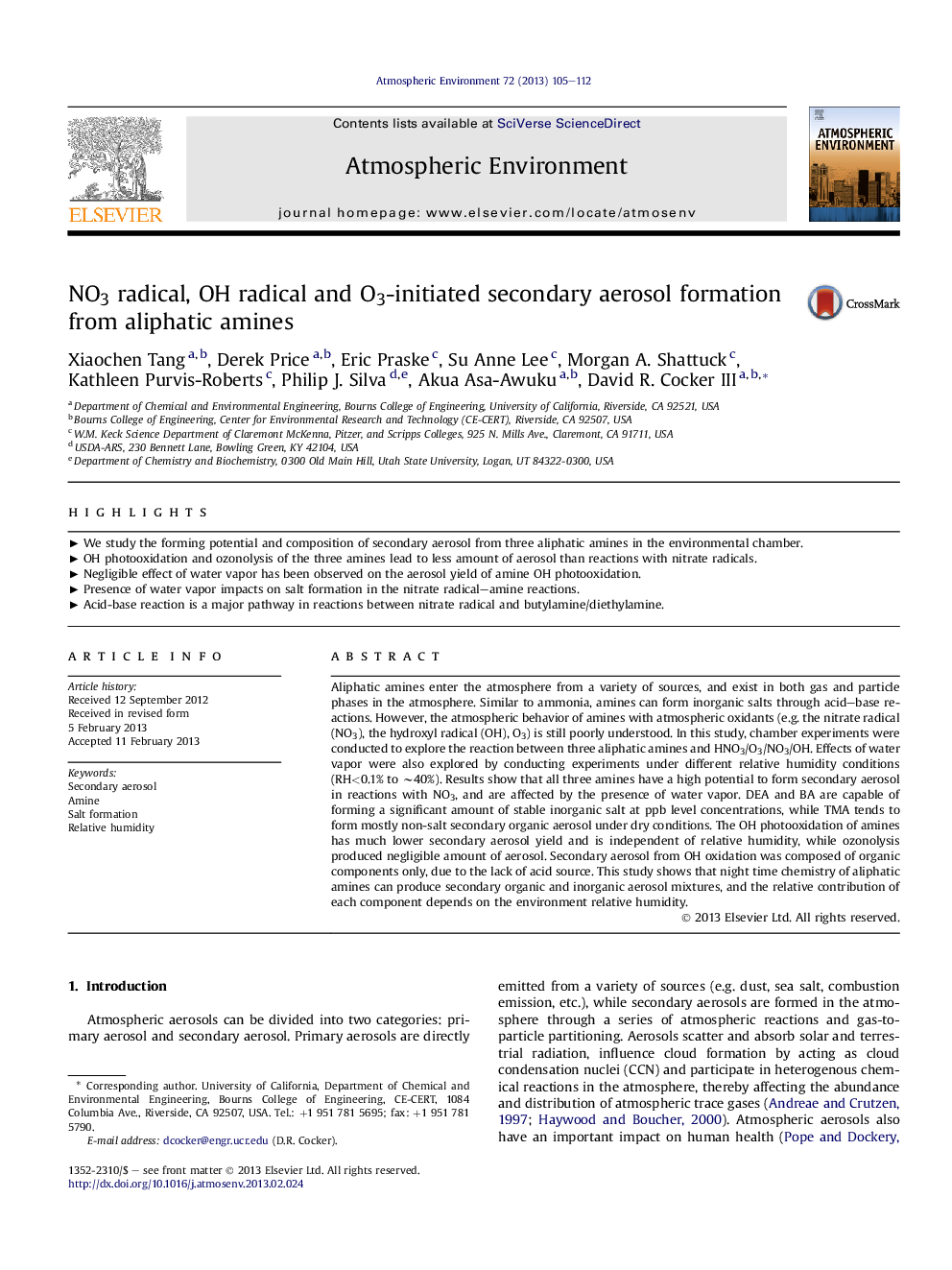 NO3 radical, OH radical and O3-initiated secondary aerosol formation from aliphatic amines