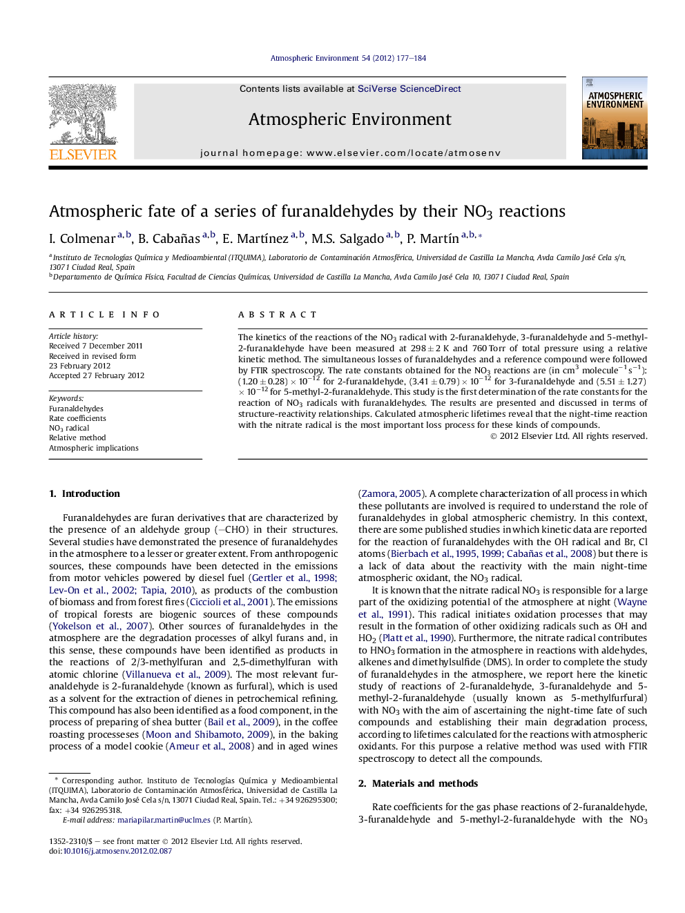 Atmospheric fate of a series of furanaldehydes by their NO3 reactions