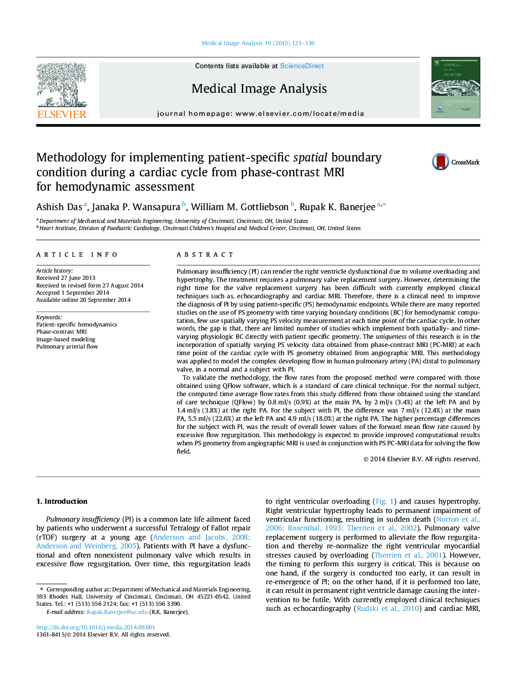 Methodology for implementing patient-specific spatial boundary condition during a cardiac cycle from phase-contrast MRI for hemodynamic assessment