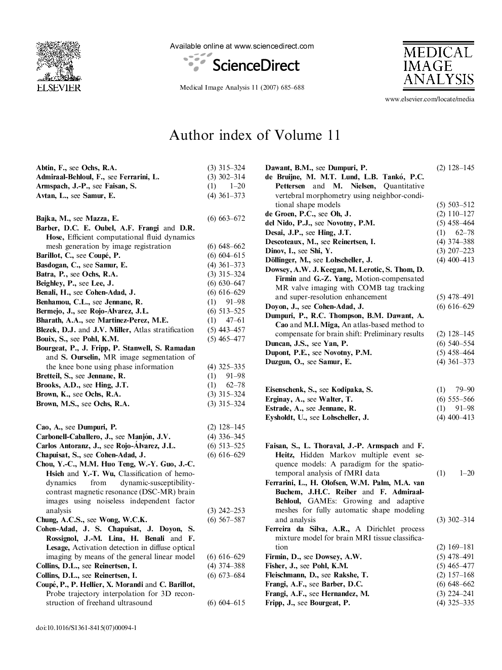 عکس صفحه اول مقاله: Author index Author index