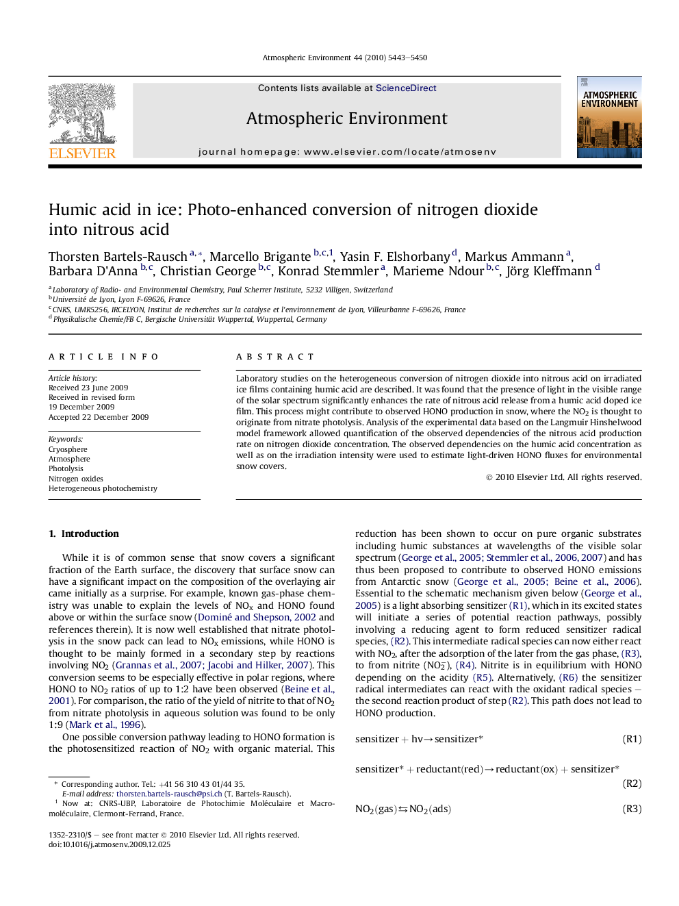 Humic acid in ice: Photo-enhanced conversion of nitrogen dioxide into nitrous acid