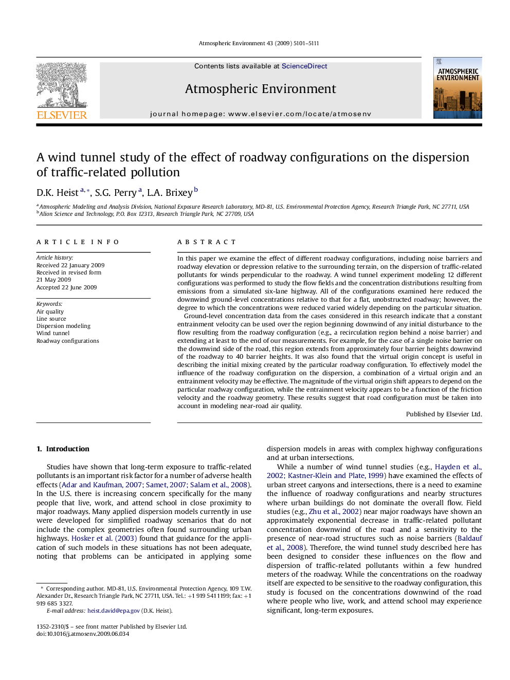 A wind tunnel study of the effect of roadway configurations on the dispersion of traffic-related pollution