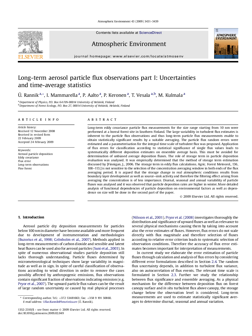 Long-term aerosol particle flux observations part I: Uncertainties and time-average statistics