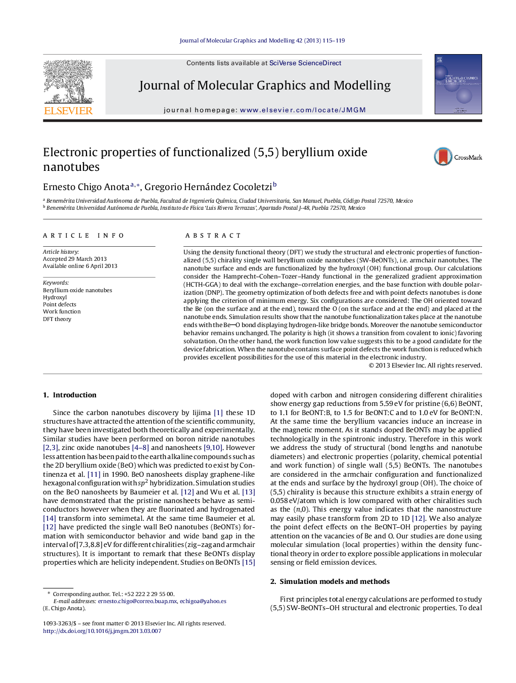 Electronic properties of functionalized (5,5) beryllium oxide nanotubes