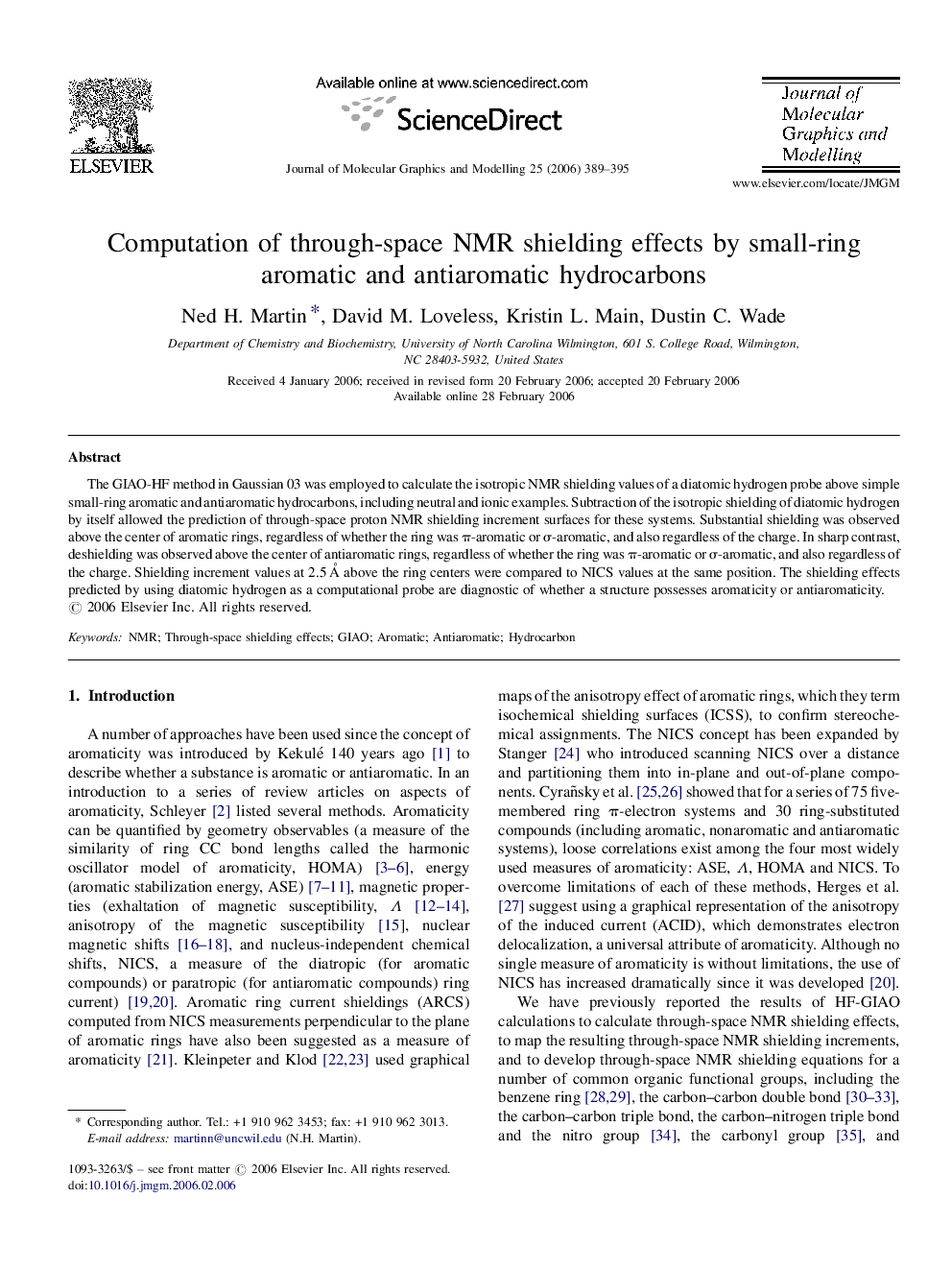 Computation of through-space NMR shielding effects by small-ring aromatic and antiaromatic hydrocarbons