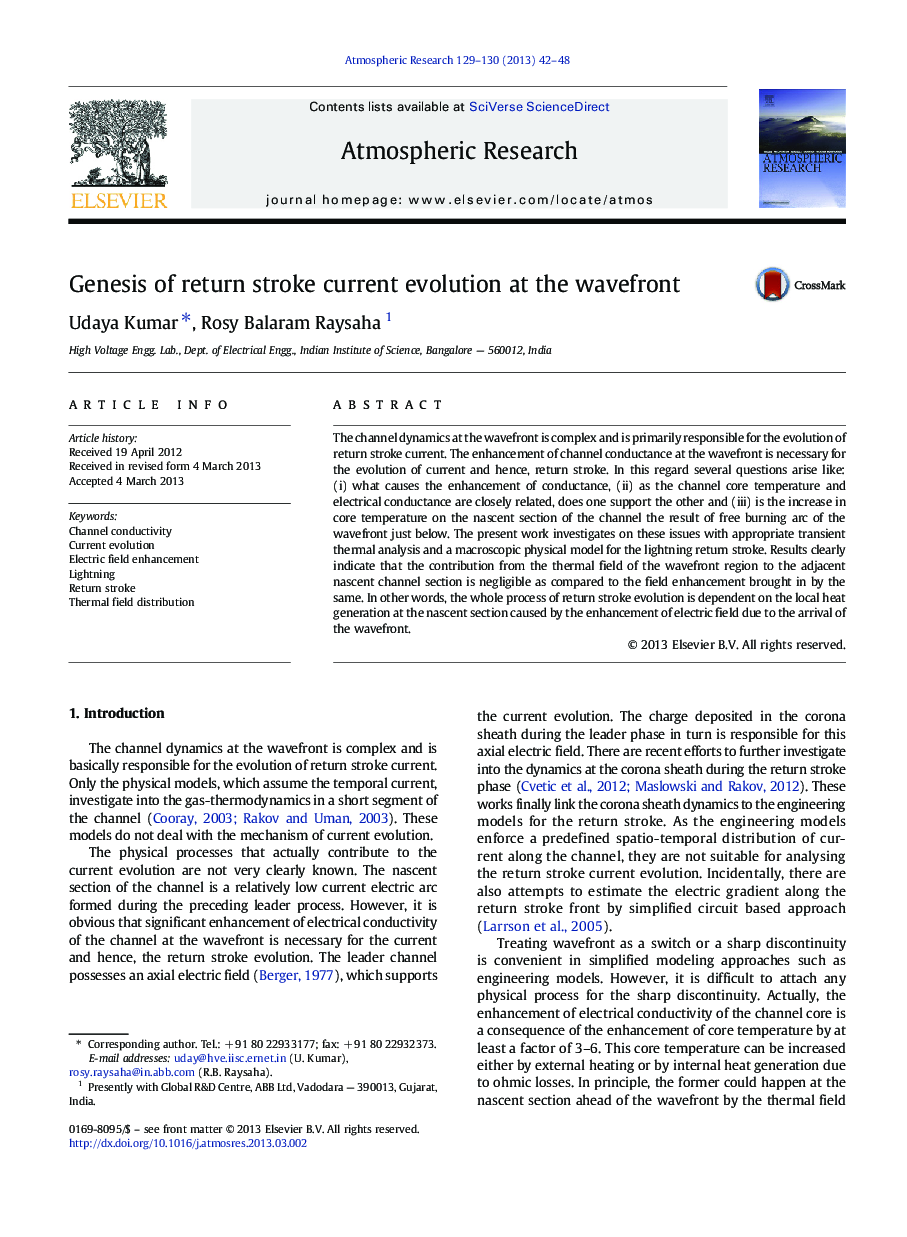 Genesis of return stroke current evolution at the wavefront