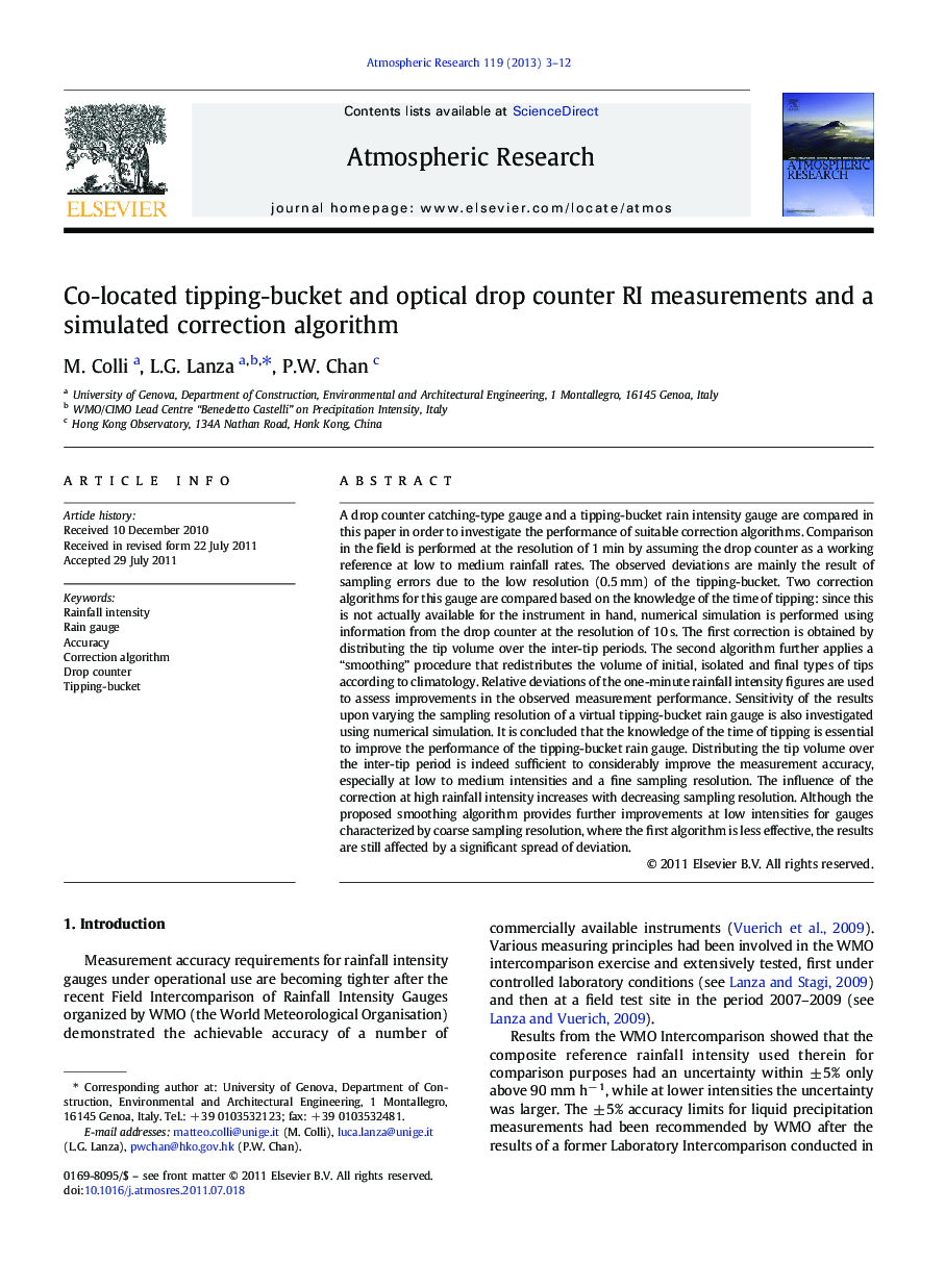 Co-located tipping-bucket and optical drop counter RI measurements and a simulated correction algorithm