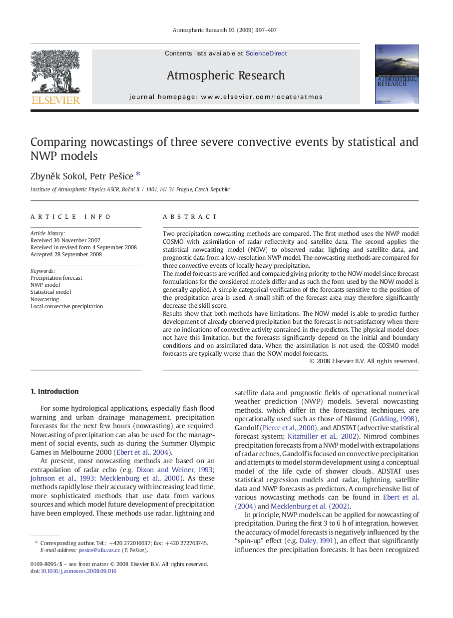 Comparing nowcastings of three severe convective events by statistical and NWP models