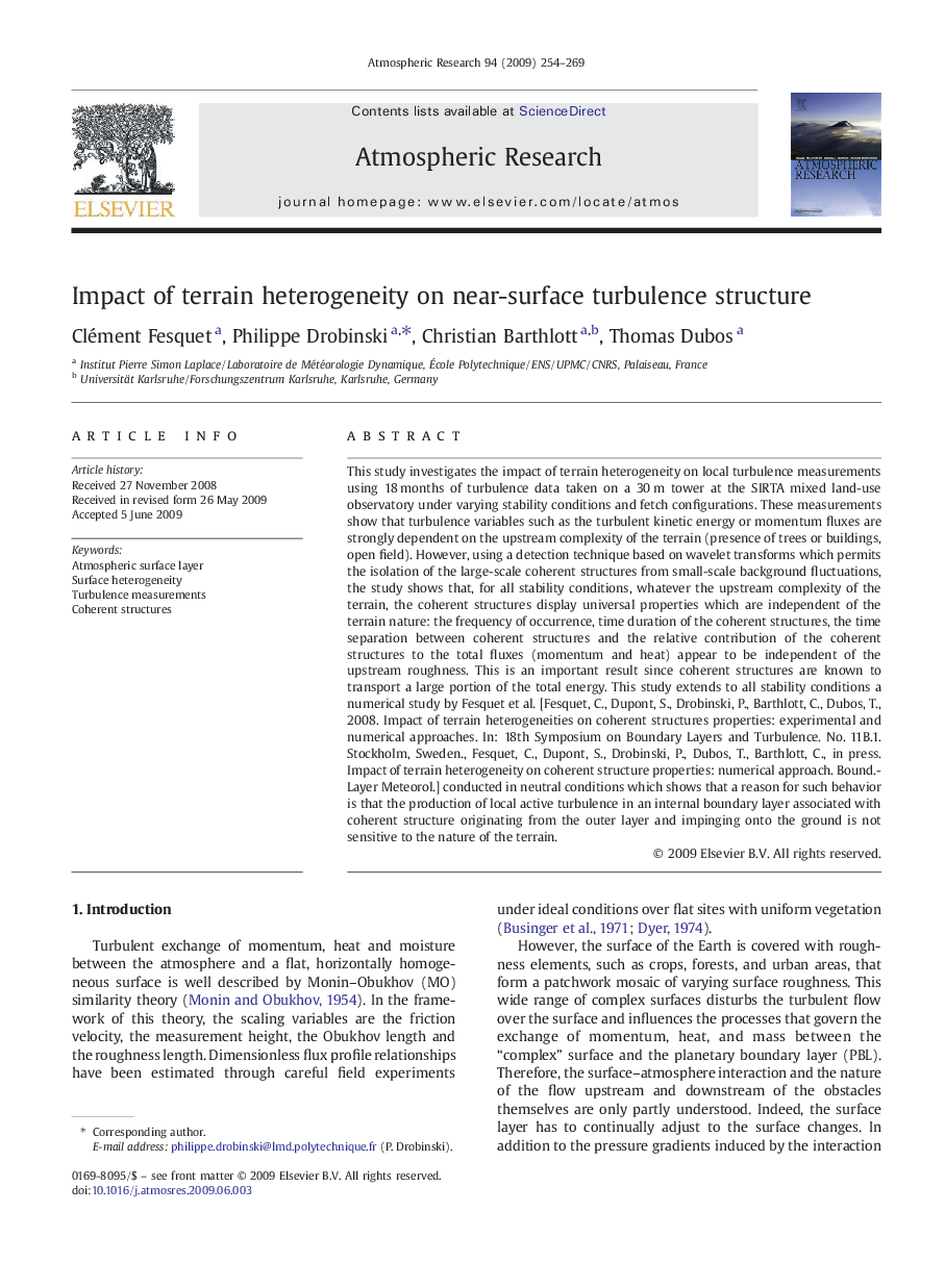 Impact of terrain heterogeneity on near-surface turbulence structure