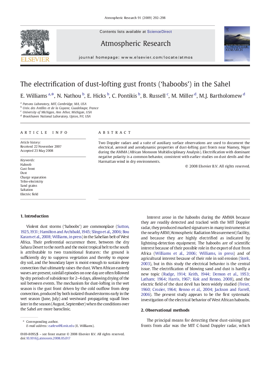 The electrification of dust-lofting gust fronts ('haboobs') in the Sahel