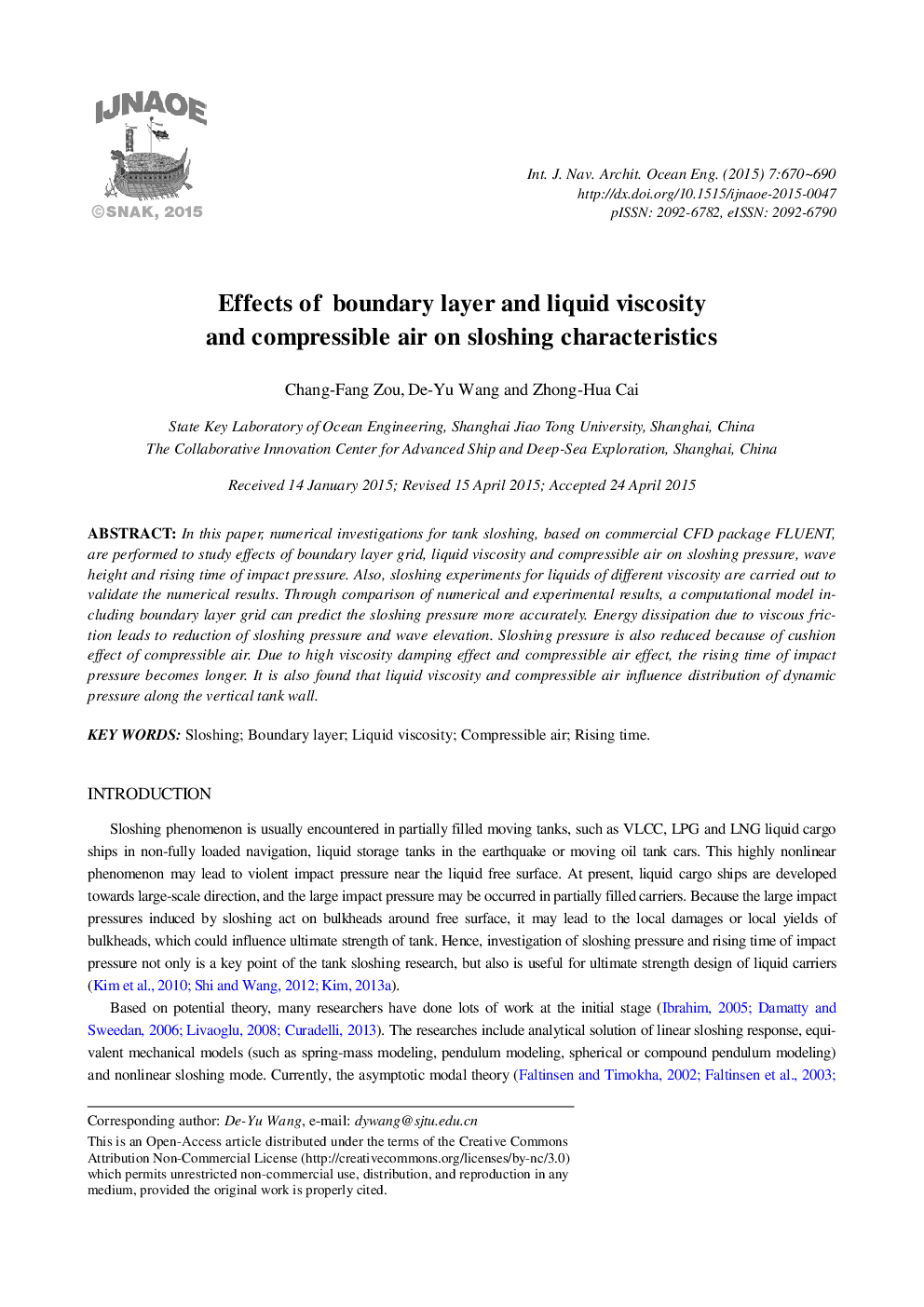 Effects of boundary layer and liquid viscosity and compressible air on sloshing characteristics 