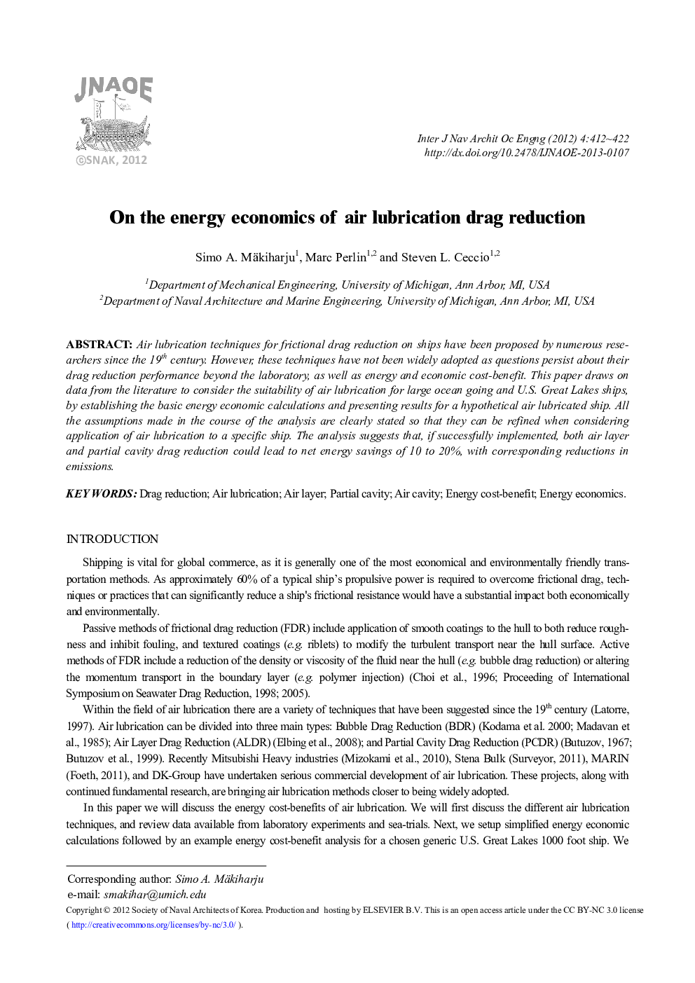 On the energy economics of air lubrication drag reduction