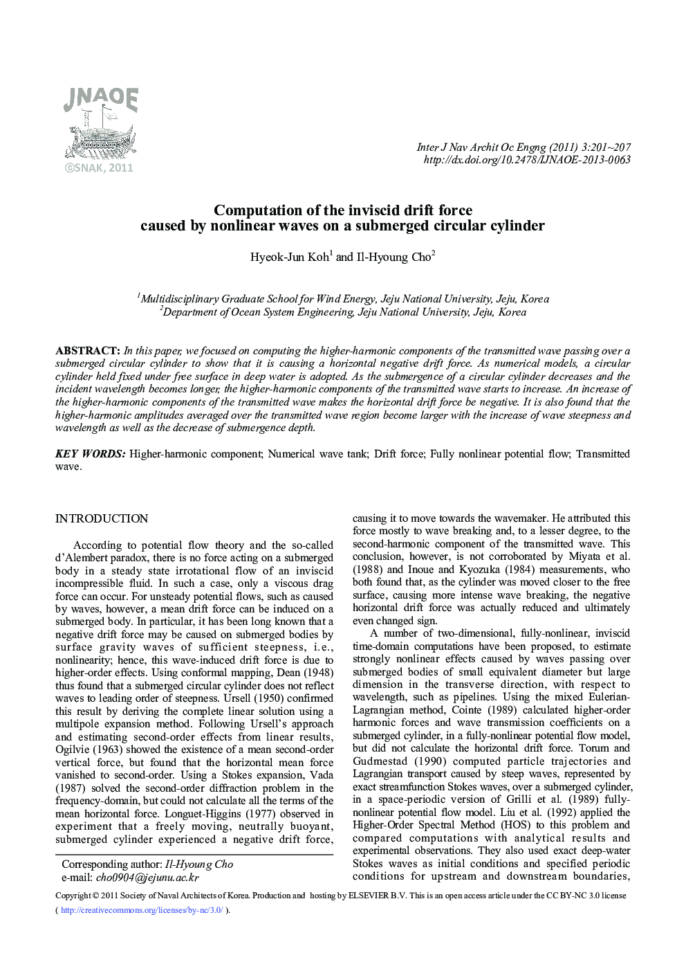 Computation of the inviscid drift force caused by nonlinear waves on a submerged circular cylinder