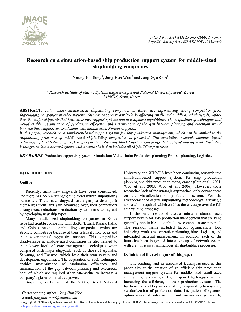 Research on a simulation-based ship production support system for middle-sized shipbuilding companies