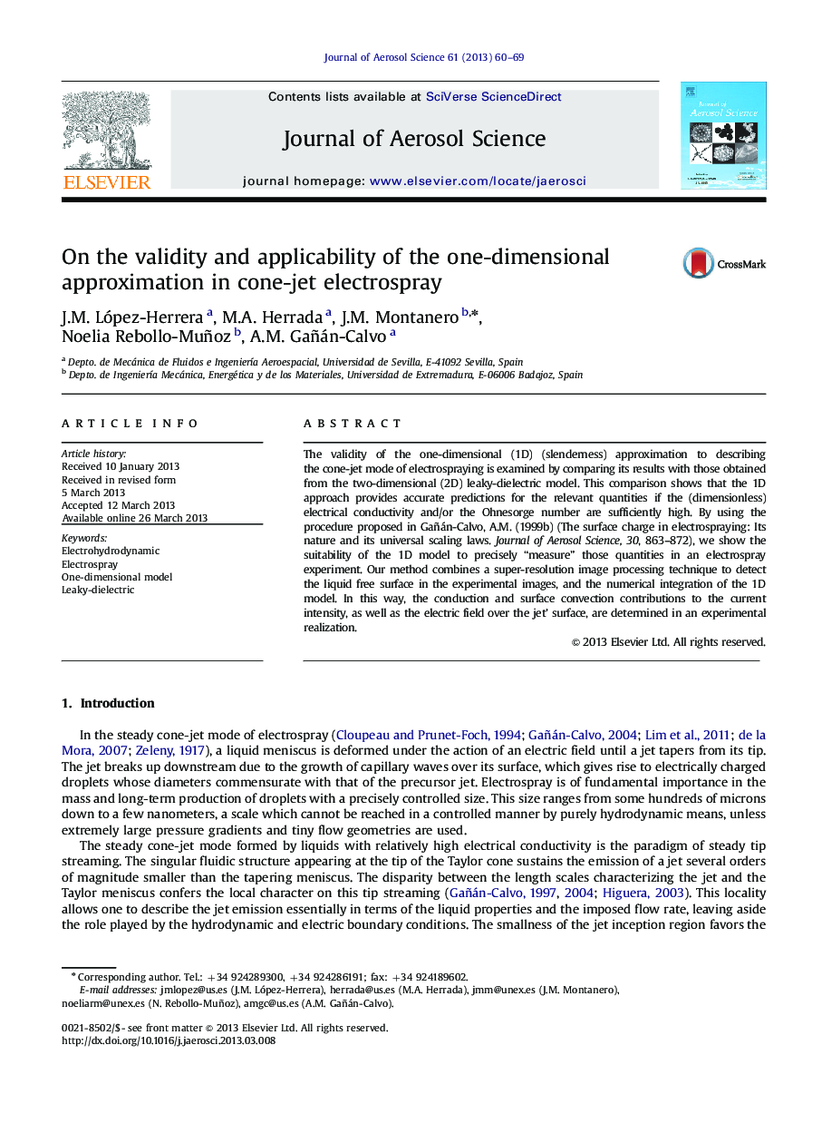 On the validity and applicability of the one-dimensional approximation in cone-jet electrospray