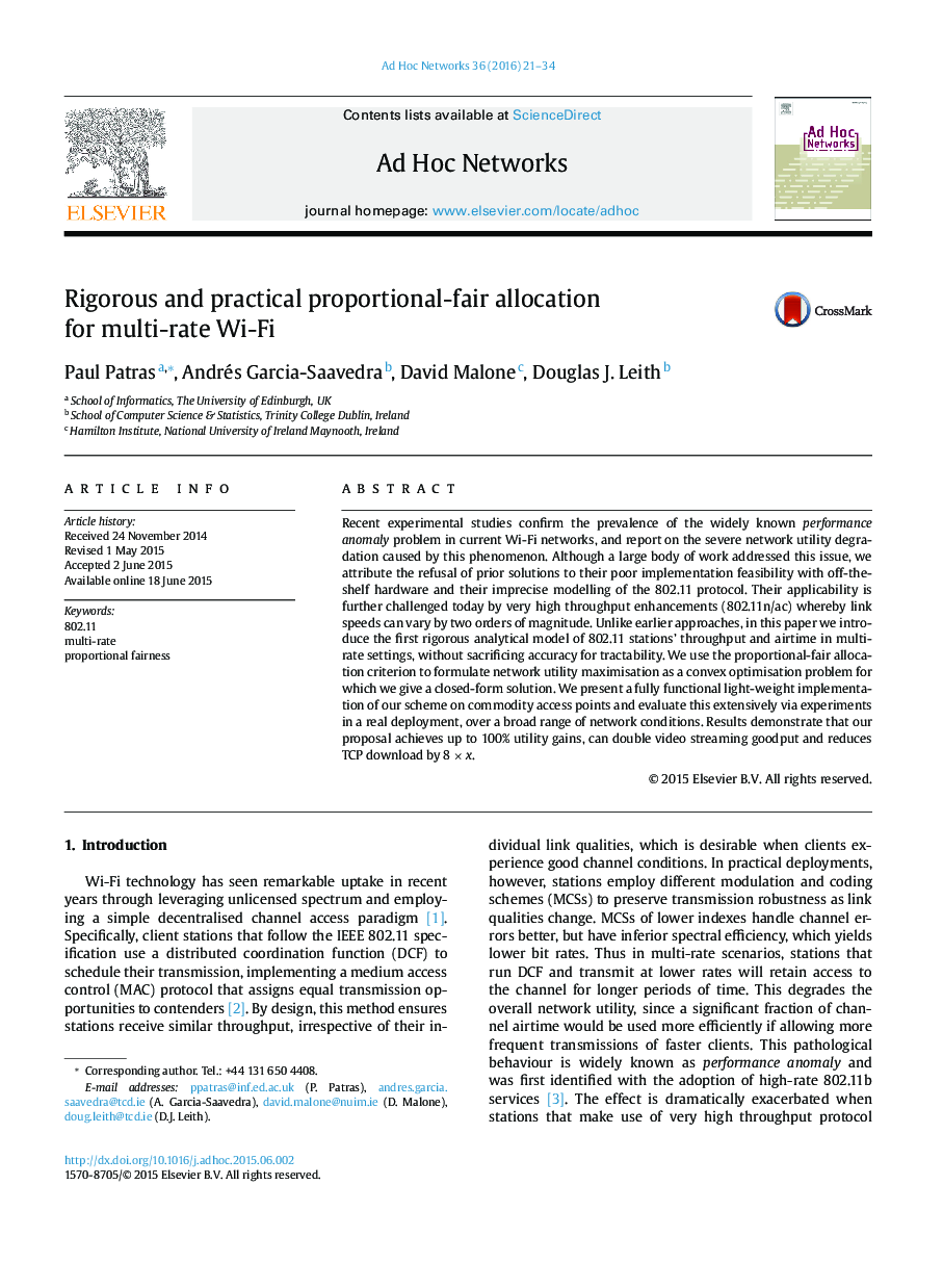 Rigorous and practical proportional-fair allocation for multi-rate Wi-Fi