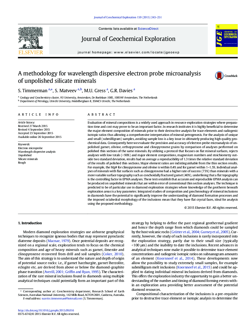 A methodology for wavelength dispersive electron probe microanalysis of unpolished silicate minerals