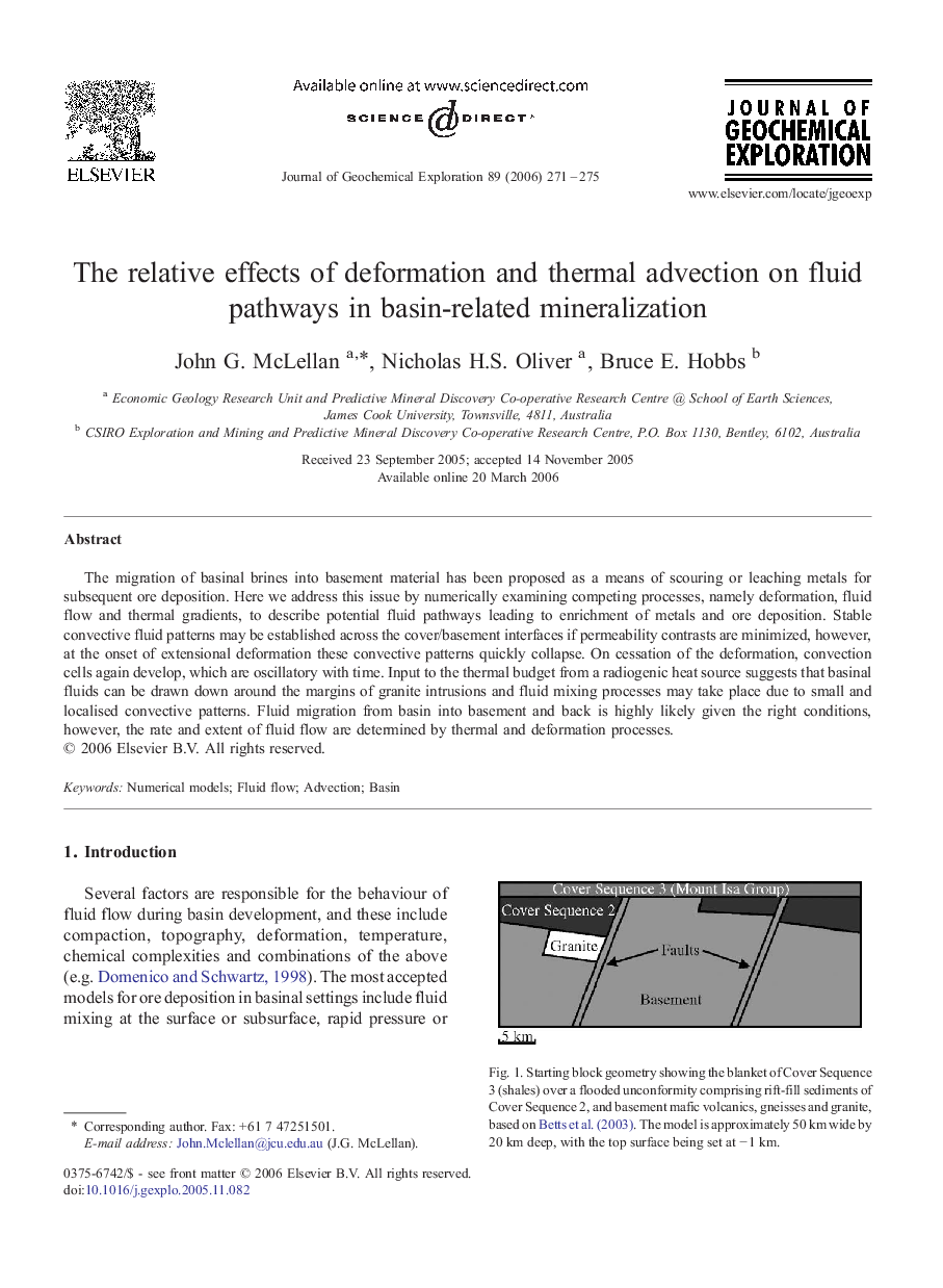 The relative effects of deformation and thermal advection on fluid pathways in basin-related mineralization