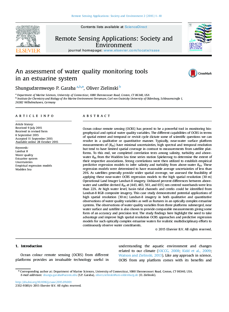 An assessment of water quality monitoring tools in an estuarine system