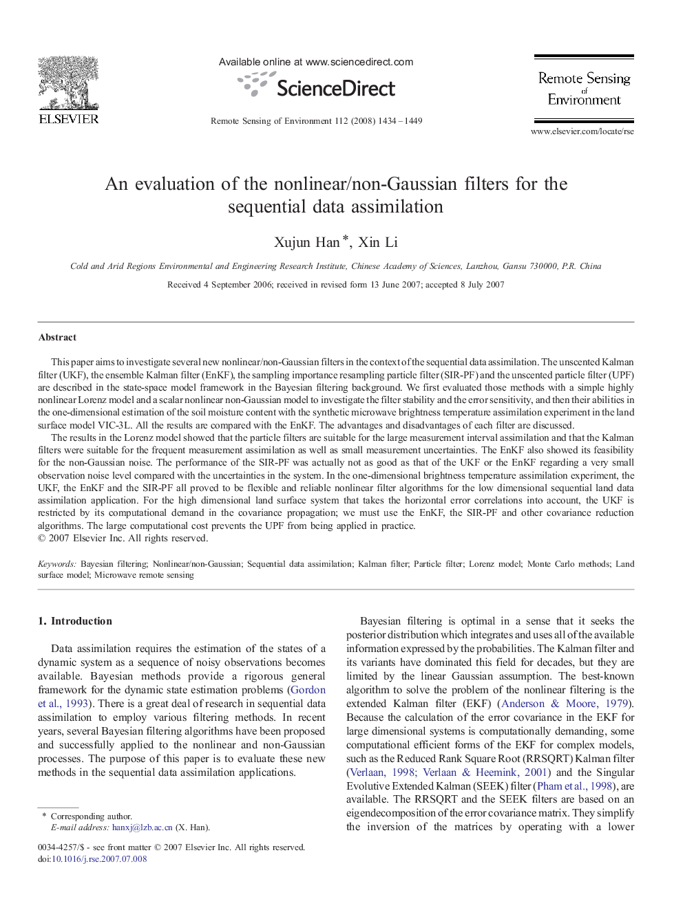 An evaluation of the nonlinear/non-Gaussian filters for the sequential data assimilation