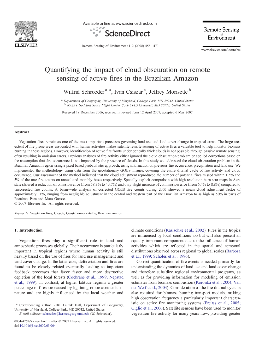 Quantifying the impact of cloud obscuration on remote sensing of active fires in the Brazilian Amazon