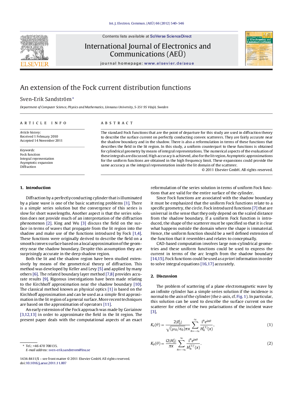 An extension of the Fock current distribution functions