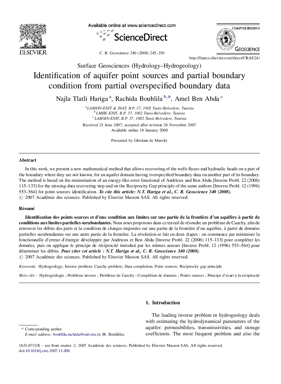 Identification of aquifer point sources and partial boundary condition from partial overspecified boundary data