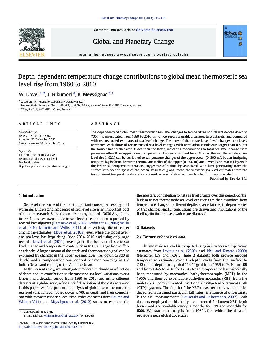 Depth-dependent temperature change contributions to global mean thermosteric sea level rise from 1960 to 2010