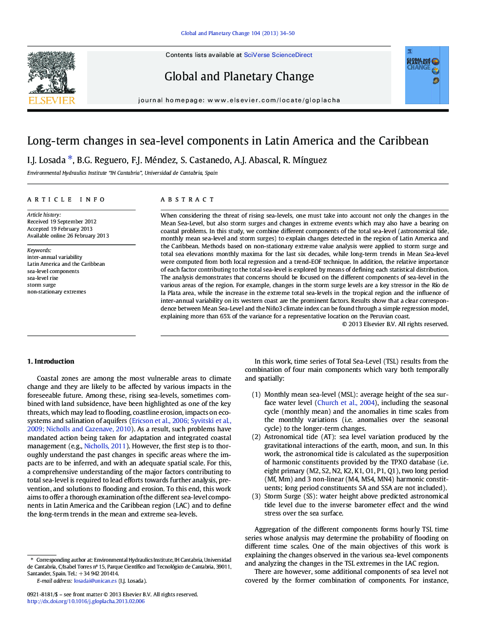 Long-term changes in sea-level components in Latin America and the Caribbean