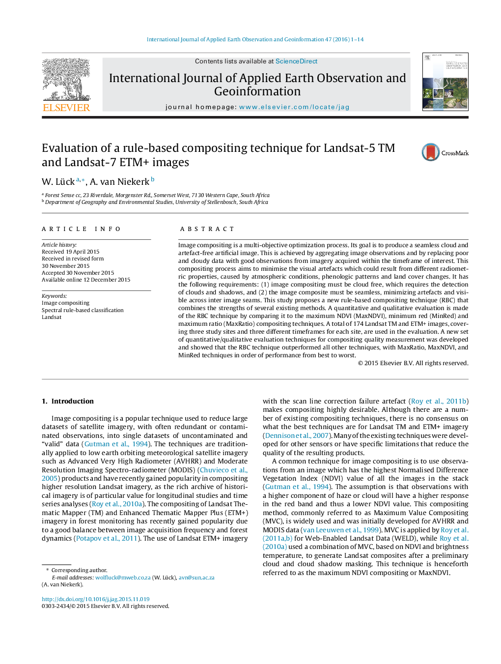 ارزیابی روش ترکیبی مبتنی بر قانون برای تصاویر Landsat-5 TM و Landsat-7 ETM +