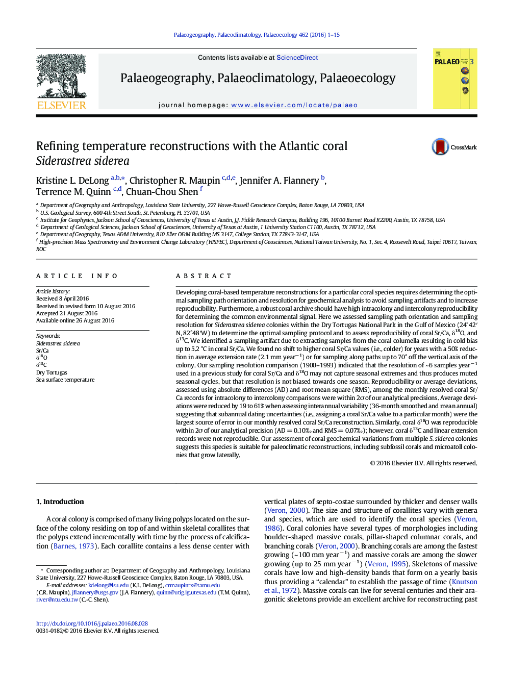 Refining temperature reconstructions with the Atlantic coral Siderastrea siderea