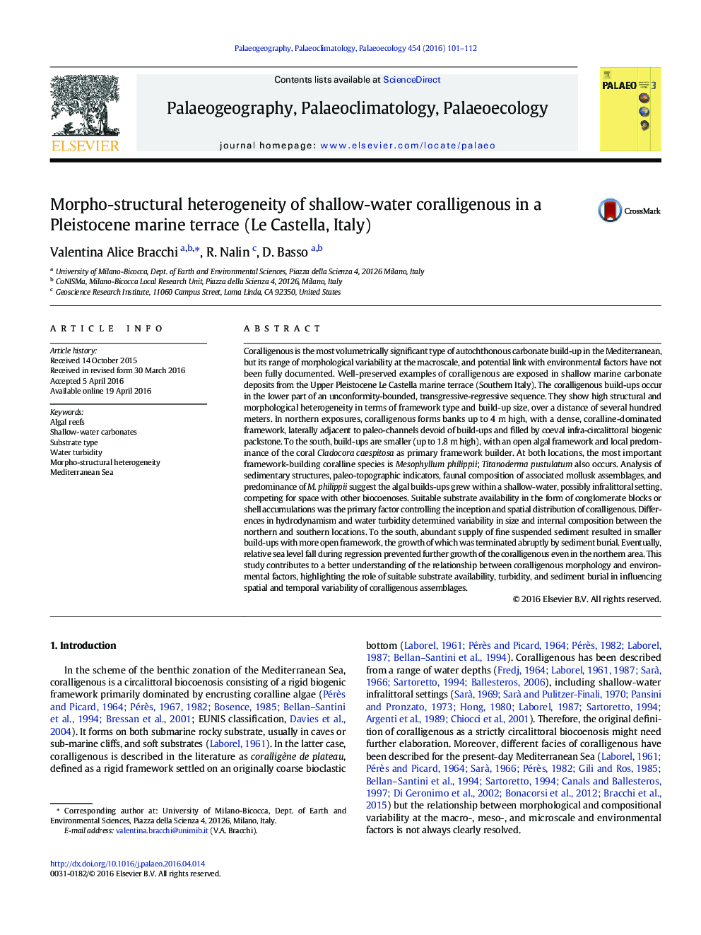 Morpho-structural heterogeneity of shallow-water coralligenous in a Pleistocene marine terrace (Le Castella, Italy)