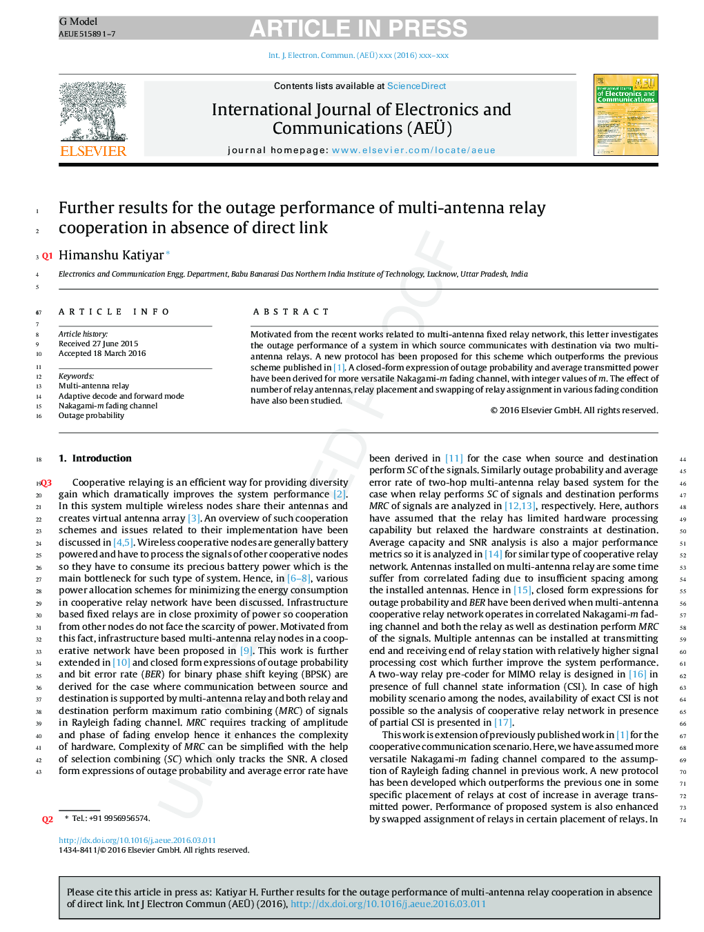 Further results for the outage performance of multi-antenna relay cooperation in absence of direct link