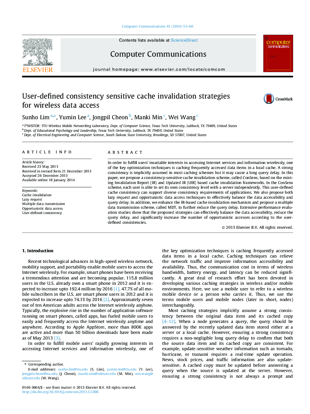 User-defined consistency sensitive cache invalidation strategies for wireless data access