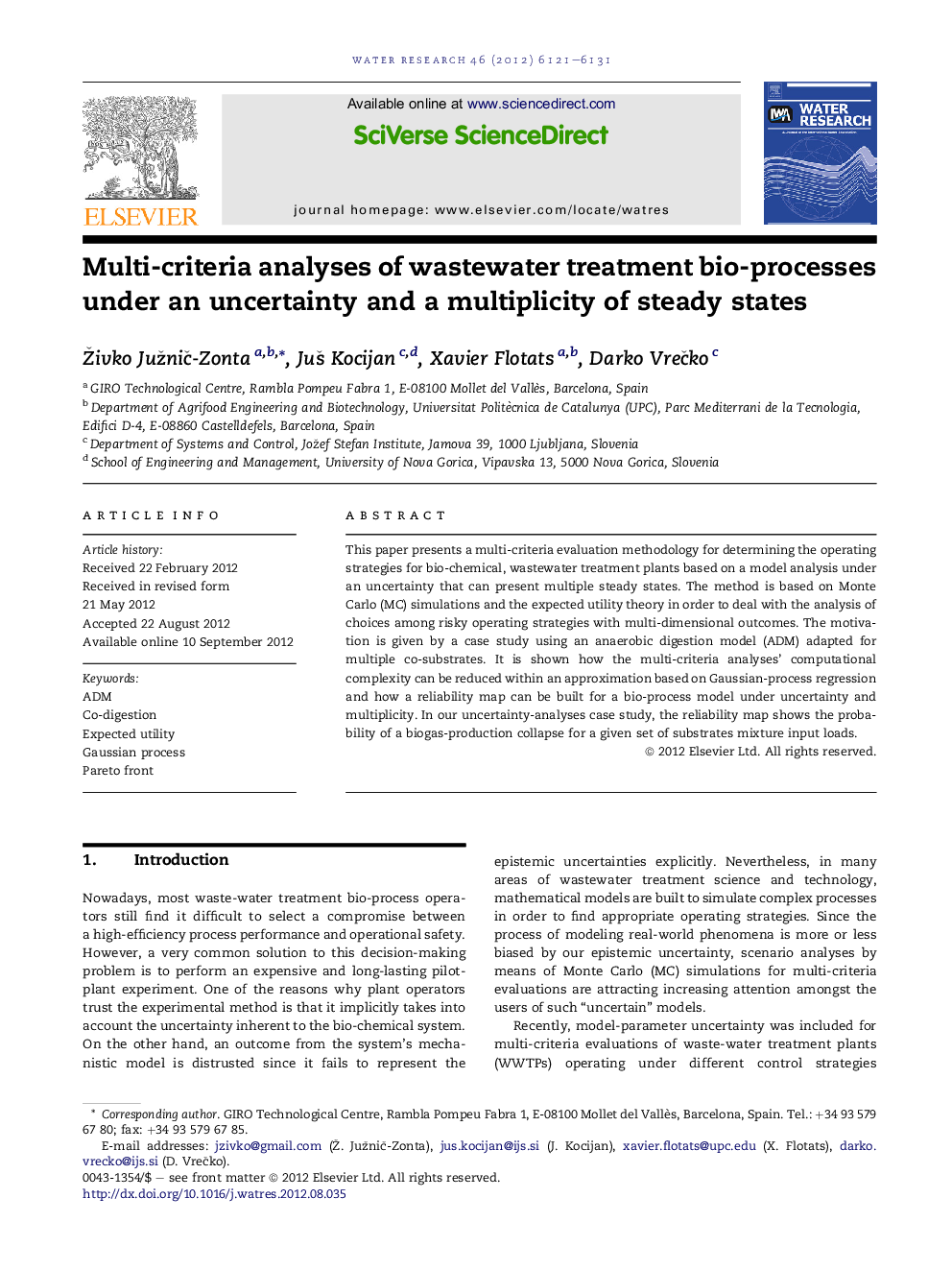 Multi-criteria analyses of wastewater treatment bio-processes under an uncertainty and a multiplicity of steady states