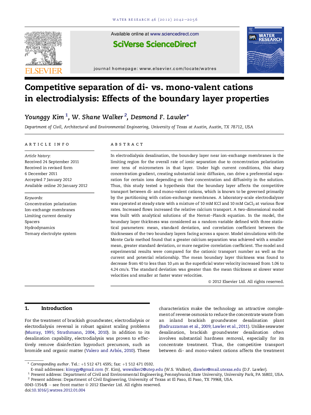 Competitive separation of di- vs. mono-valent cations in electrodialysis: Effects of the boundary layer properties