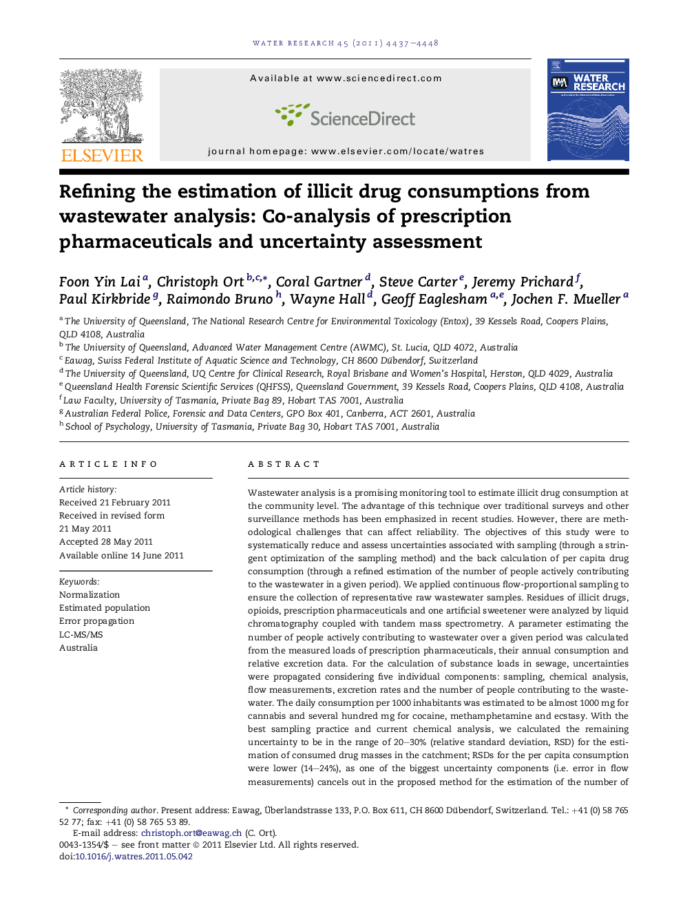 Refining the estimation of illicit drug consumptions from wastewater analysis: Co-analysis of prescription pharmaceuticals and uncertainty assessment