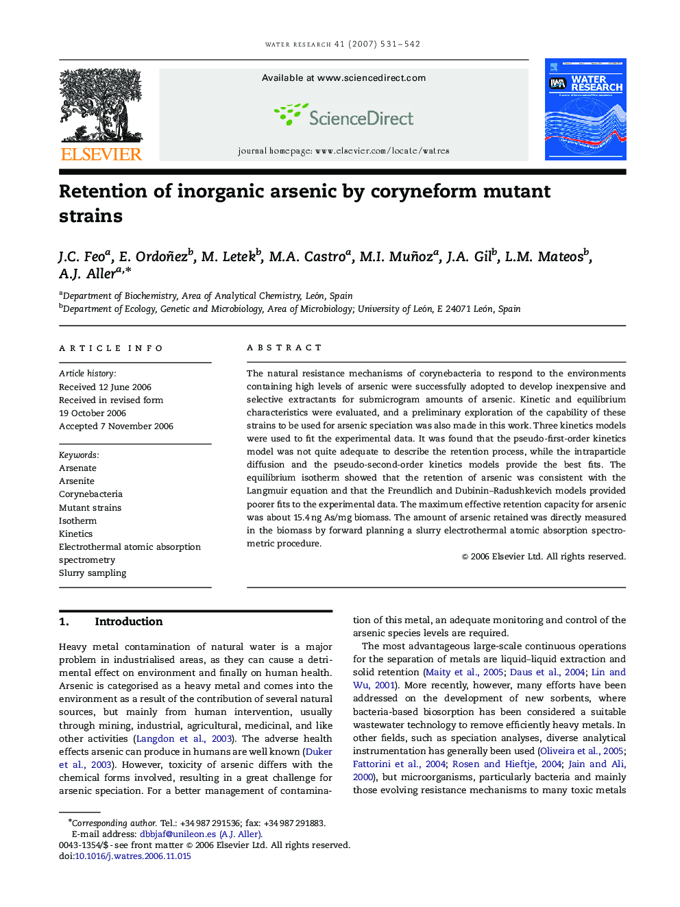 Retention of inorganic arsenic by coryneform mutant strains