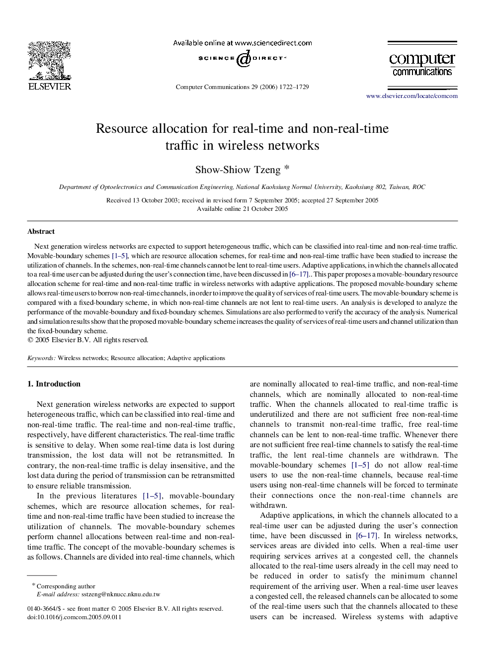 Resource allocation for real-time and non-real-time traffic in wireless networks