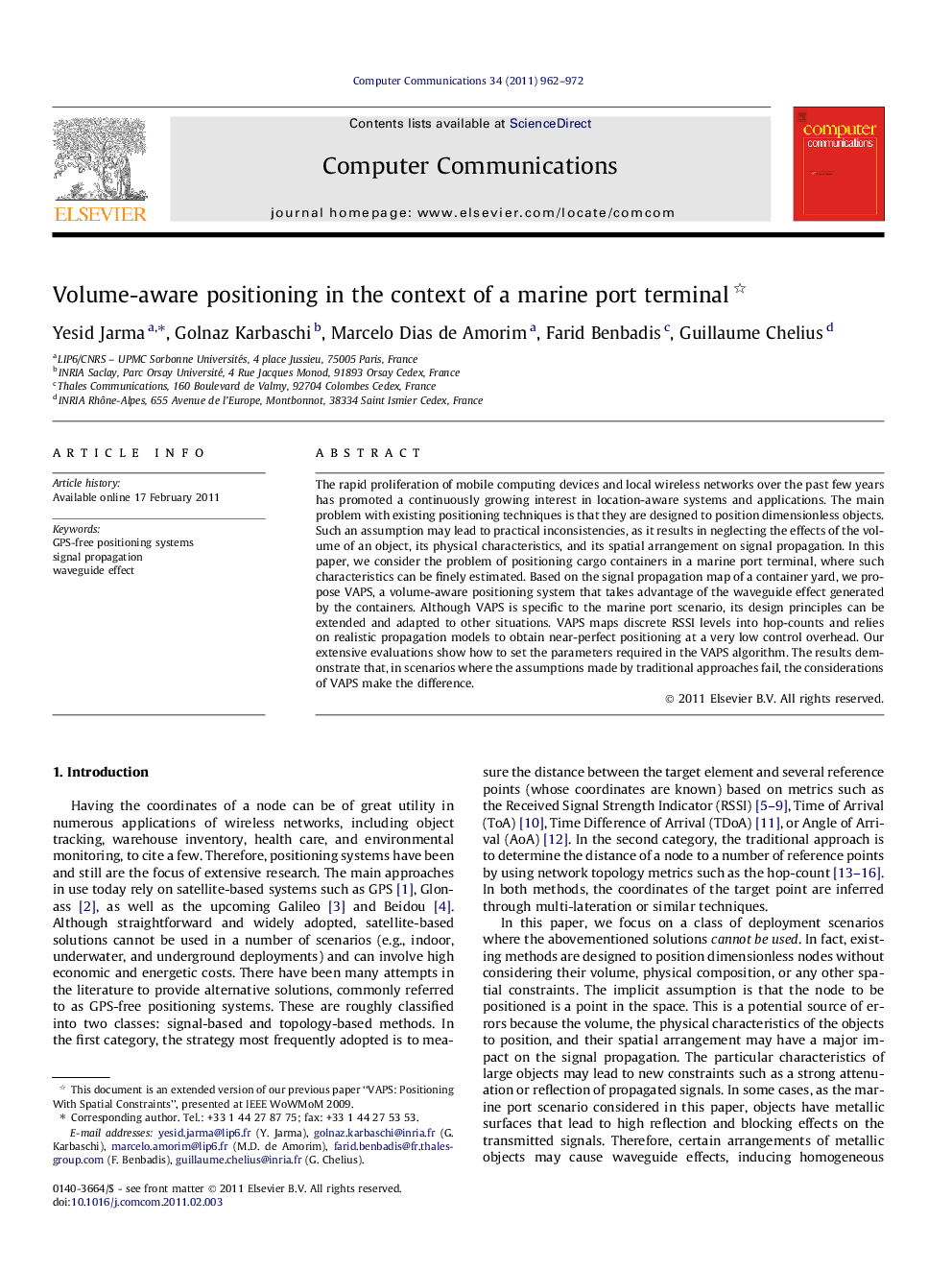 Volume-aware positioning in the context of a marine port terminal 