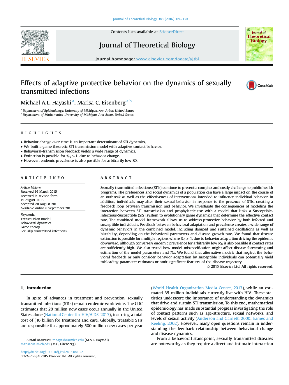 Effects of adaptive protective behavior on the dynamics of sexually transmitted infections