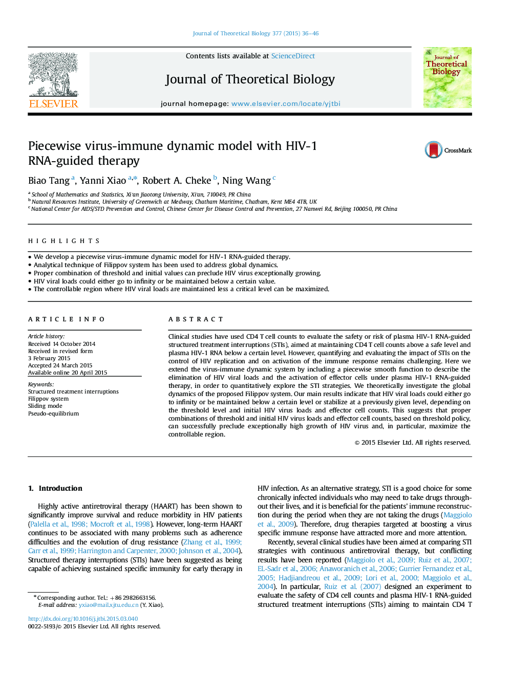 Piecewise virus-immune dynamic model with HIV-1 RNA-guided therapy