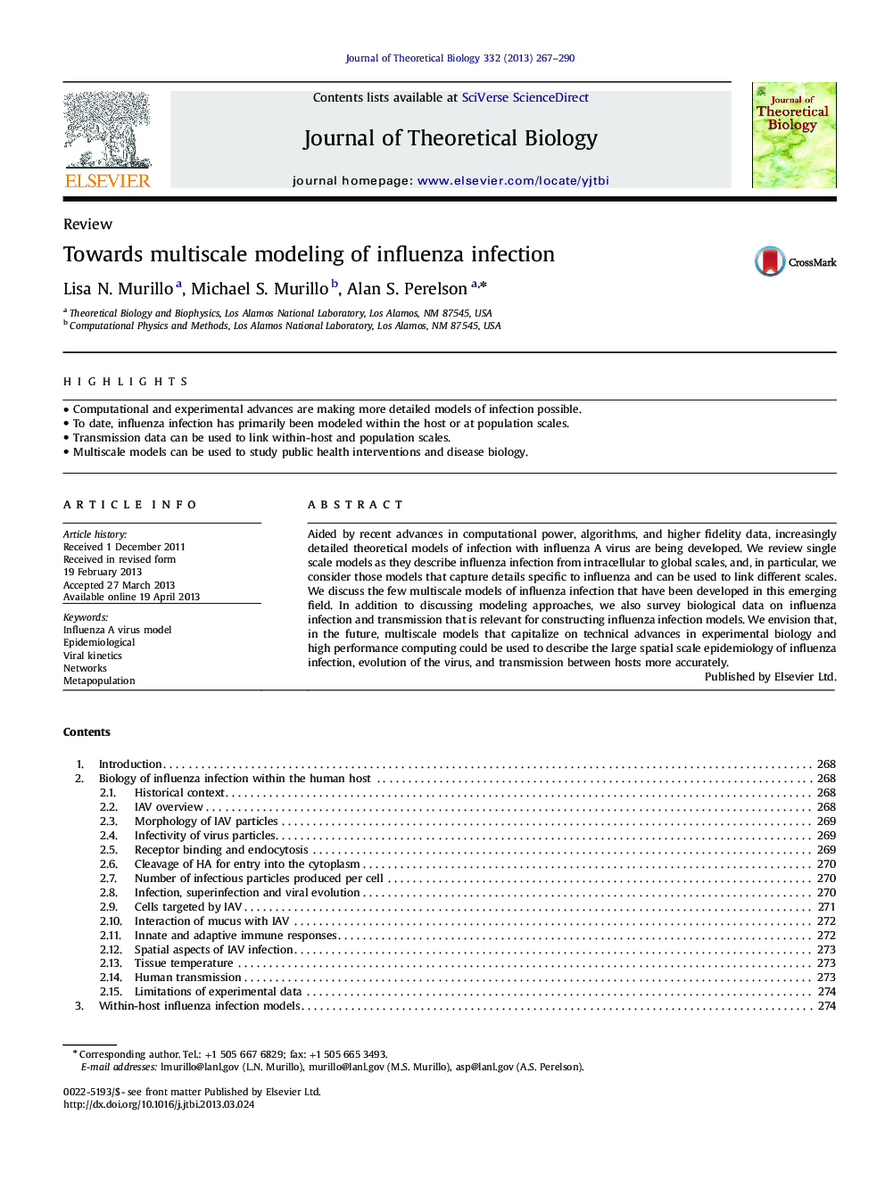 Towards multiscale modeling of influenza infection