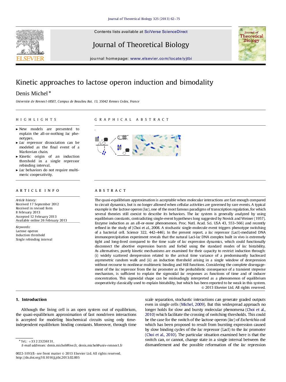 Kinetic approaches to lactose operon induction and bimodality