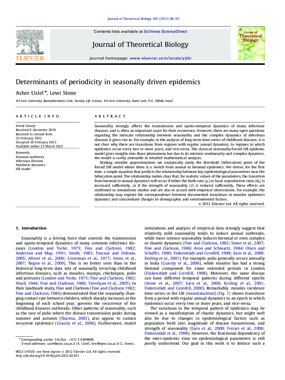 Determinants of periodicity in seasonally driven epidemics