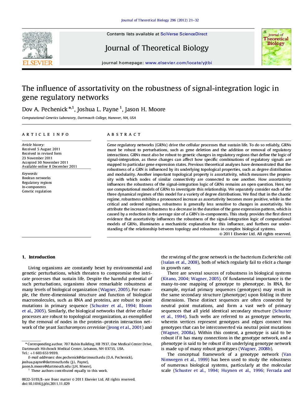 The influence of assortativity on the robustness of signal-integration logic in gene regulatory networks