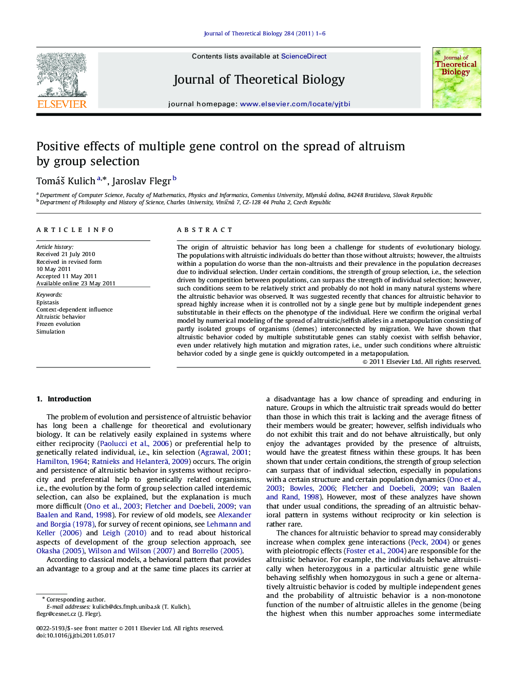 Positive effects of multiple gene control on the spread of altruism by group selection