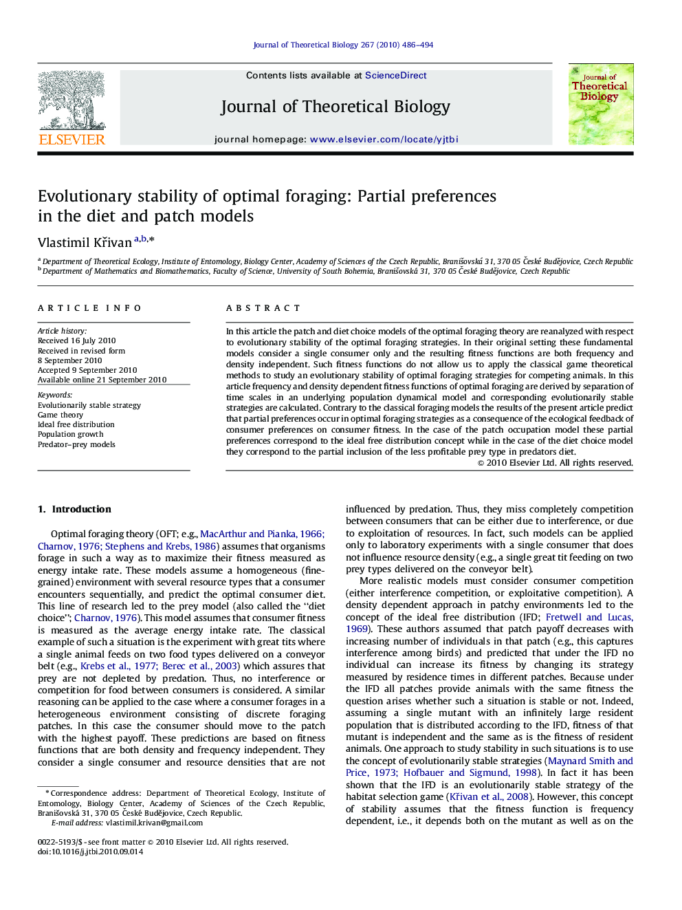 Evolutionary stability of optimal foraging: Partial preferences in the diet and patch models